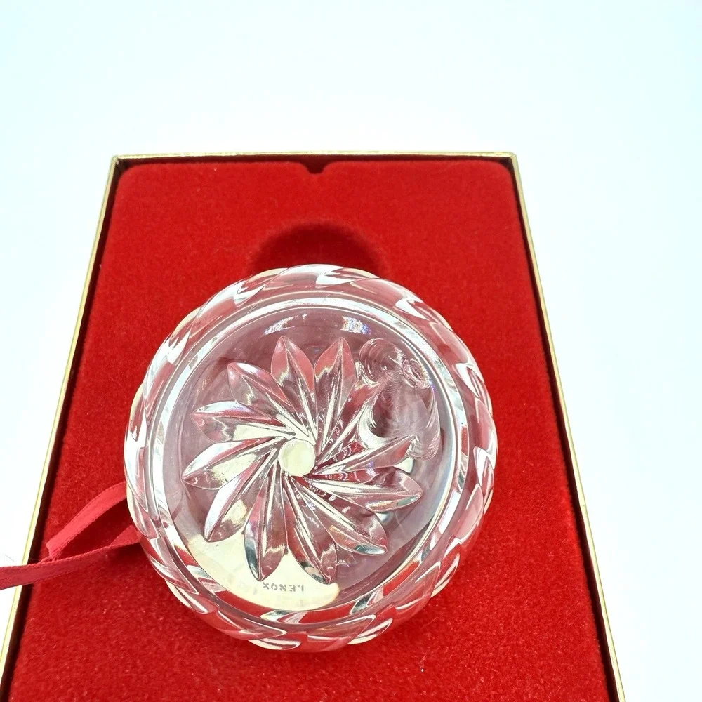 Rare 1970's Lenox Crystal Cut Lead Crystal Ornament In Original‎ Box Read Chip